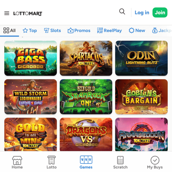 Lottomart Games Jackpots Collection