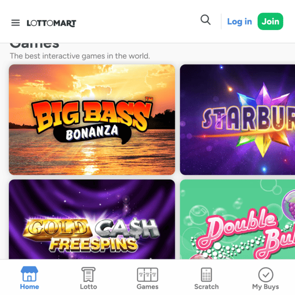 Lottomart Games Slots Big Bass Bonanza Starburst