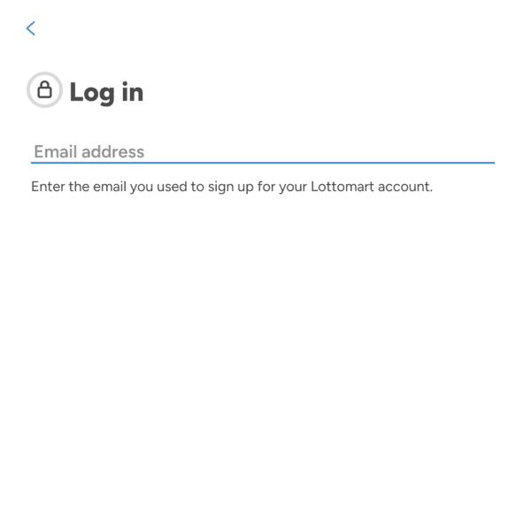 Lottomart Login Email